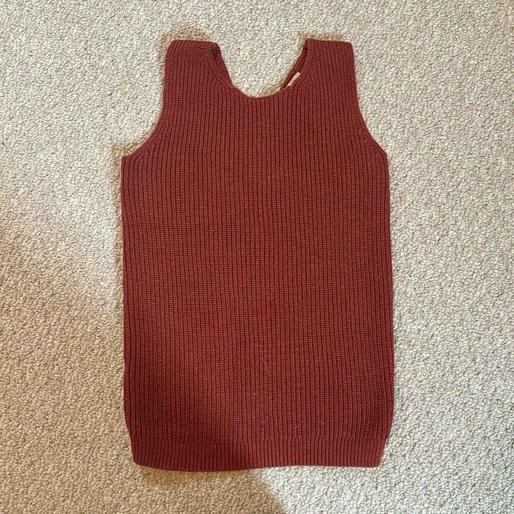 LOFT Sweater Tank Terracotta XS